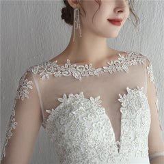 Embroidered Rhinestone Lace Fishtail Maxi Dress