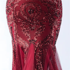 Ostrich Feather Sequined One-Shoulder Maxi Dress