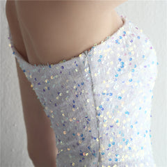 One-Shoulder Sequined Fishtail Split Maxi Dress