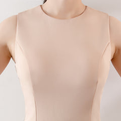 Crewneck Fishtail Maxi Dress