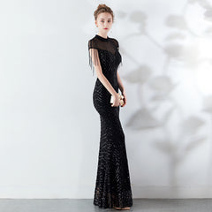 Sequined Fishtail Maxi Dress