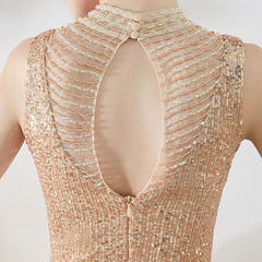 Sequined Fishtail Maxi Dress