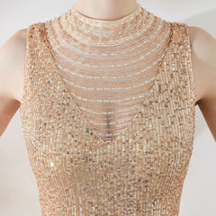 Sequined Fishtail Maxi Dress