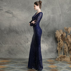 Sequined Fishtail Maxi Dress
