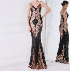 Sequined Fishtail Maxi Dress