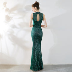 Sequined Fishtail Maxi Dress