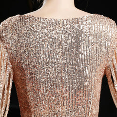 Sequined V-Neck Bodycon Dress