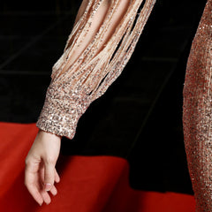 Sequined V-Neck Bodycon Dress