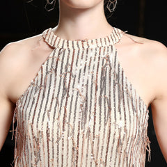 Sequin Fringe Mini Dress