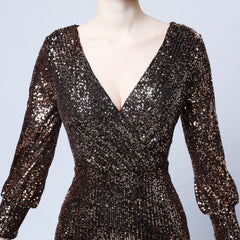 Sequined Fishtail Maxi Dress