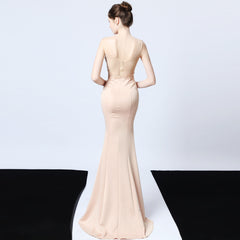 Beaded Fishtail Evening Gown