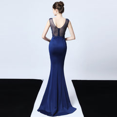 Beaded Fishtail Evening Gown