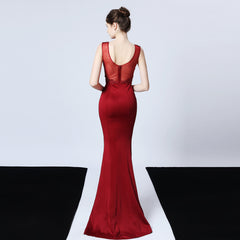 Beaded Fishtail Evening Gown