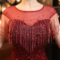 Sequined Fishtail Maxi Dress