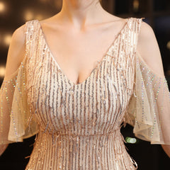 Sequined Tassel Fishtail Maxi Dress