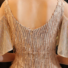 Sequined Tassel Fishtail Maxi Dress