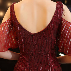 Sequined Tassel Fishtail Maxi Dress