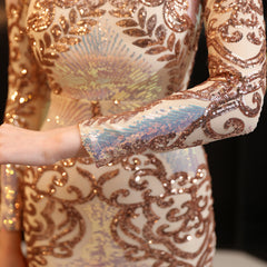 Sequined Backless Maxi Dress