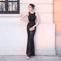 Sequined Fishtail Maxi Dress