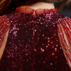 Sequined A-Line High-Low Dress