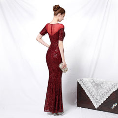 Sequined Fishtail Maxi Dress