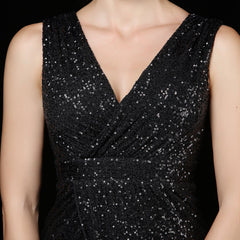 Sequin Split A-Line Dress