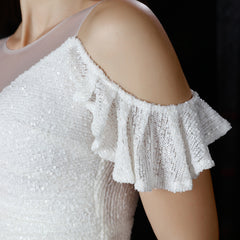 Asymmetric Sequined Maxi Dress