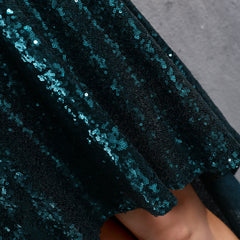 Sequined A-Line High-Low Dress