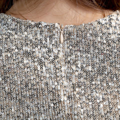 Sequin Split A-Line Dress