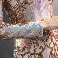 Elegant Crew Neck Bodycon Dress