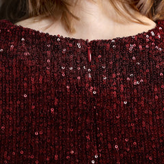 Sequin Split A-Line Dress