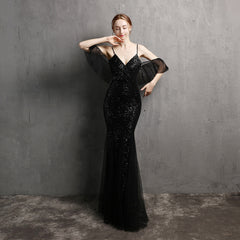 Sequined Fishtail Maxi Dress