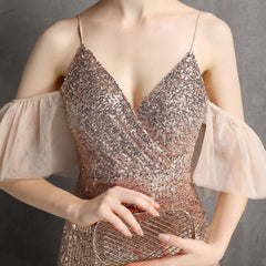 Sequined Fishtail Maxi Dress