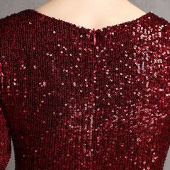 Sequined V-Neck Maxi Dress