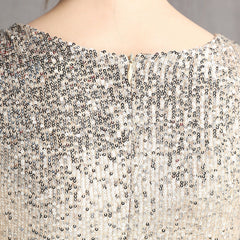 Sequined V-Neck Maxi Dress