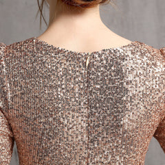 Sequined V-Neck Maxi Dress