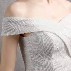 Off-Shoulder Sequined Asymmetric Maxi Dress