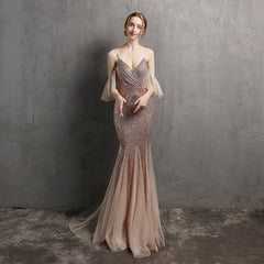 Sequined Fishtail Maxi Dress