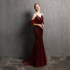 Sequined Fishtail Maxi Dress