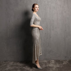 Sequined V-Neck Maxi Dress