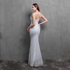 Elegant V-Neck Sequin Maxi Dress