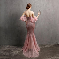 Sequined Fishtail Maxi Dress