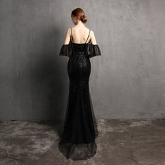 Sequined Fishtail Maxi Dress