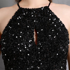 Colorful Sequined Evening Gown