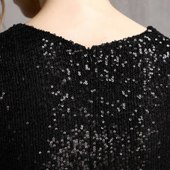 Sequined V-Neck Maxi Dress