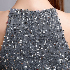 Colorful Sequined Evening Gown