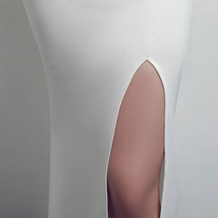 Rhinestone Cutout Fishtail Maxi Dress