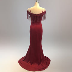 Elegant Fringe Fishtail Maxi Dress