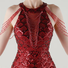 Sequined Fishtail Maxi Dress