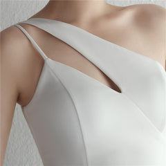 One-Shoulder Asymmetric Split Maxi Dress